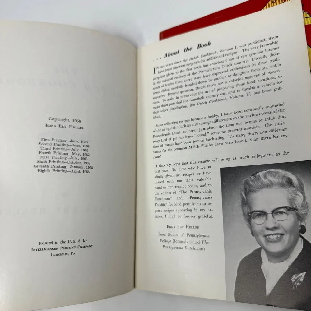 Vintage Edna Eby Heller Dutch Cookbook Set Revised Edition & Volume II 1966 PA